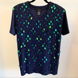 Sparkly sequined and beaded top